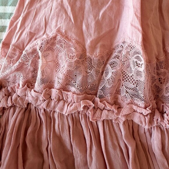 Free People Pink Lace Mini 6 Ddc - Picture 3 of 5